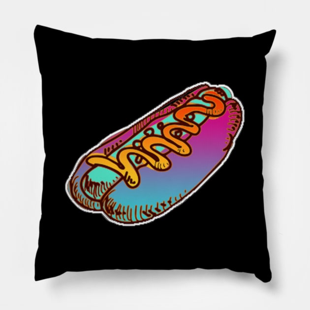 Vapor Hotdog Glizzy Design Pillow by aaallsmiles