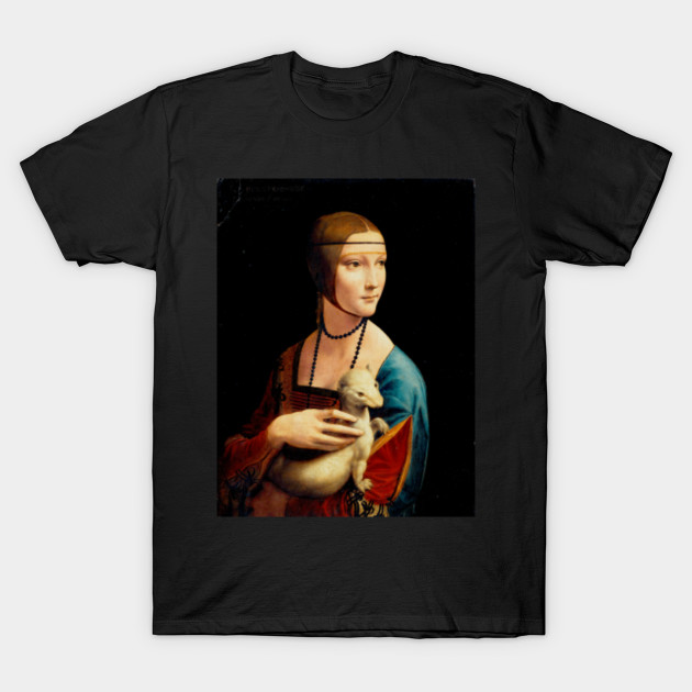 Lady With An Ermine Painting Art Leonardo Da Vinci T Shirt