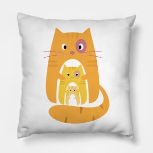 Triple Cats Pillow