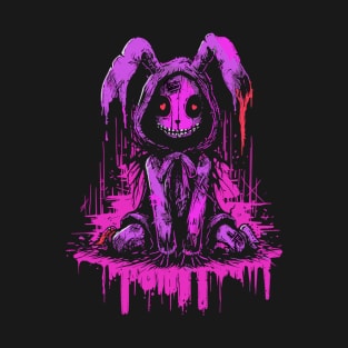 Love You to Death Bunny Comic Horror Art T-Shirt