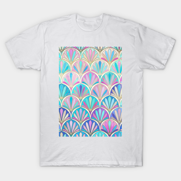 Glamorous Twenties Art Deco Pastel Pattern - Pattern - T-Shirt