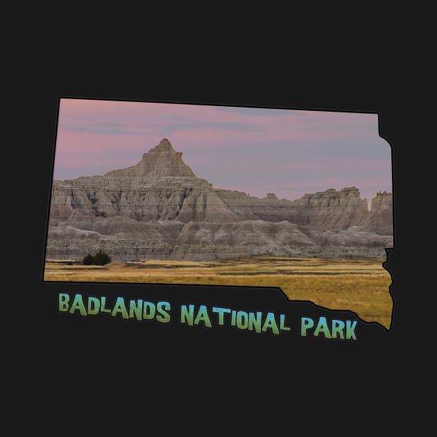 South Dakota State Outline (Badlands National Park) by gorff