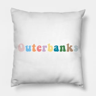 Outerbanks colourful typography Pillow