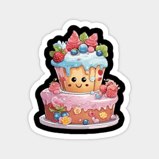 Birthday Cake Cartoon Magnet