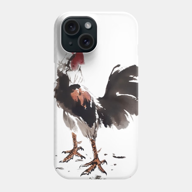 Rooster Stare Phone Case by Huluhua