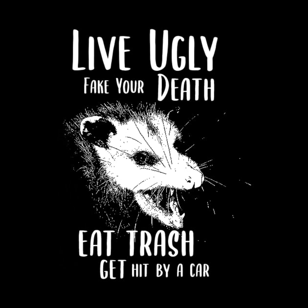 OPOSSUM  Eat Trash by Tamie