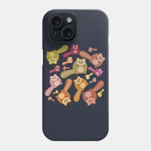 Crazy squirrel mess pattern Phone Case