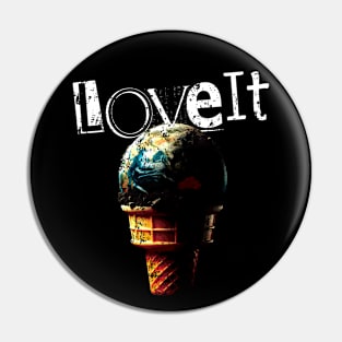 Earth Ice Cream Pin