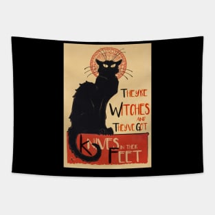 Cats Are Witches and They've Got Knives In Their Feet Tapestry