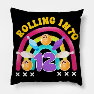Girl Bowling Party 8 Tee Girl Birthday Bowl Eight Custom Bowling party Outfit copy Pillow