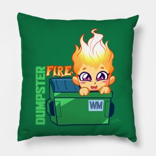 Dumpster Fire Chan Pillow