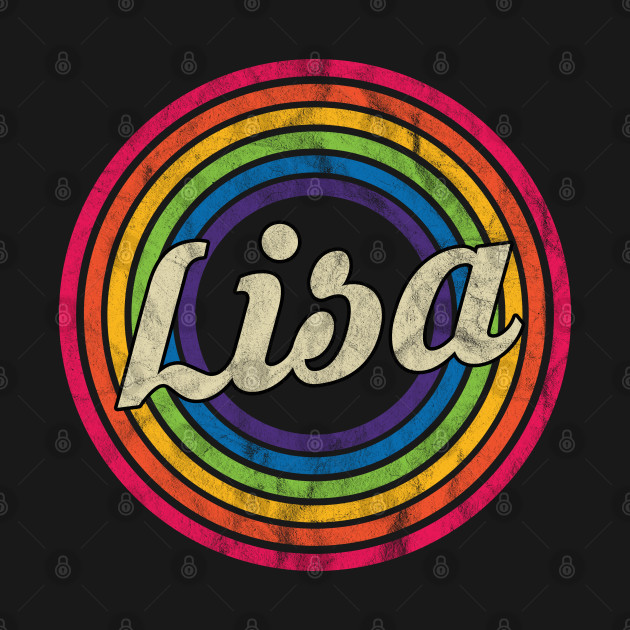 Disover Lisa - Retro Rainbow Faded-Style - Lisa - T-Shirt