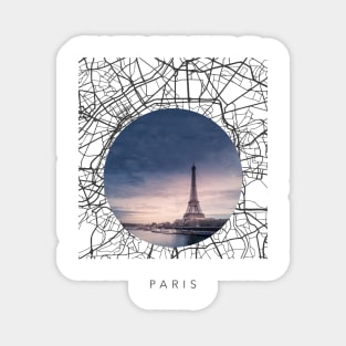 Paris Streets Collage Magnet