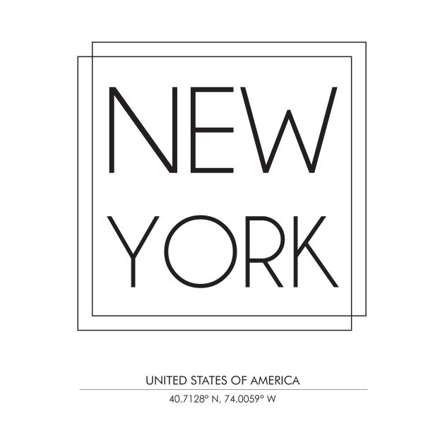 New York City Minimal Typography 2 by StudioGrafiikka