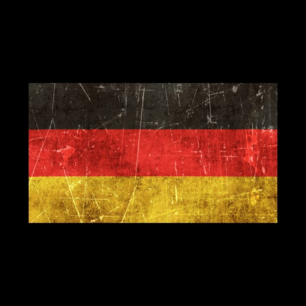 Vintage Aged and Scratched German Flag by jeffbartels