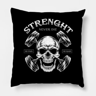 Skull Barbell Pillow