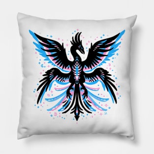 Trans Flag Phoenix Pillow