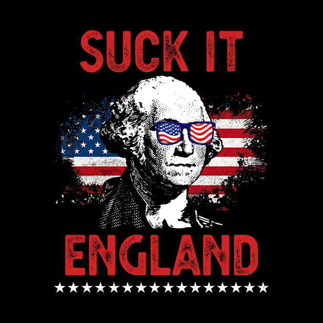 Funny Suck It England 4th of July George Washington 1776 Men by mo designs 95