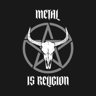 Metal Is Religion Death Metal Pentagramm Satan T-Shirt