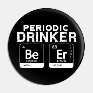 Periodic Table Of Drinking Shirt Beer Tee Science Drinking Pin