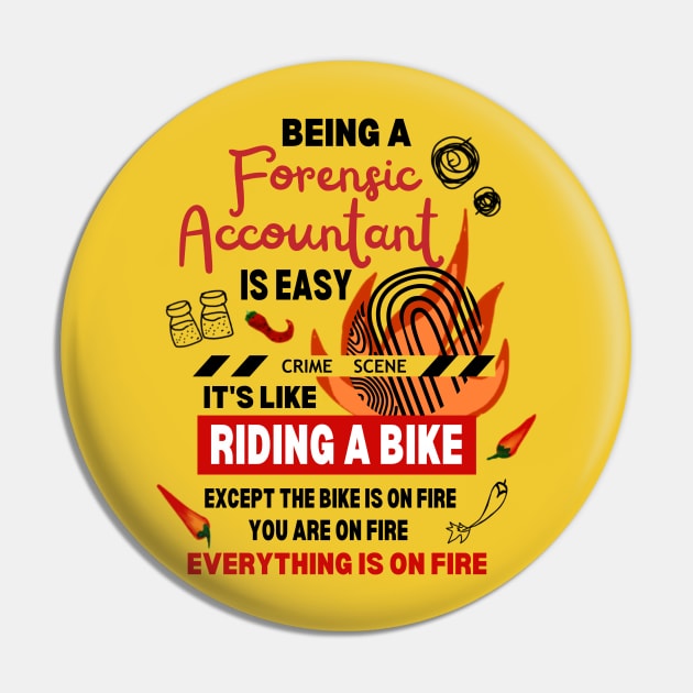 Funny Forensic Accoutant is A Hot Mess Accountant Jokes Problem Solver Pin by Mochabonk