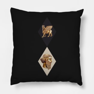 Assyrian Lamassu and the KIng Sargon Pillow