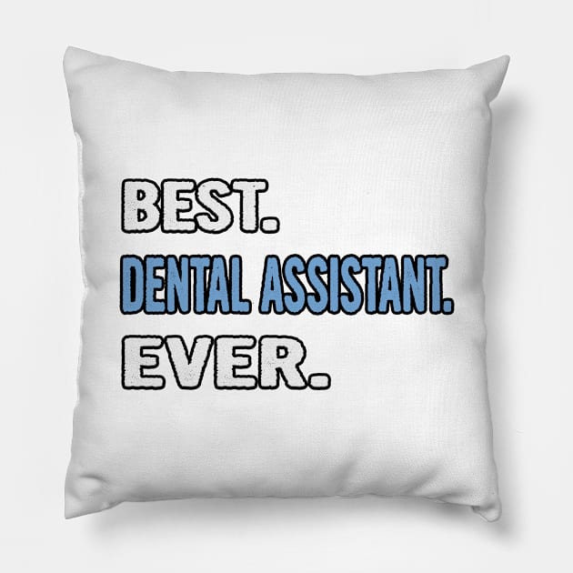 Best. Dental Assistant. Ever. - Birthday Gift Idea Pillow by divawaddle