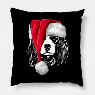 Santa Cavalier King Charles Spaniel Christmas dog mom Pillow