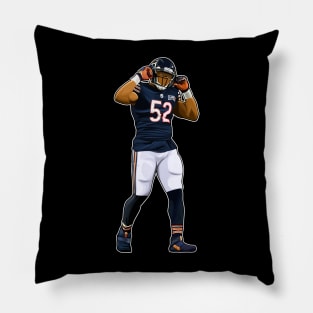 Khalil Mack In Action Pillow