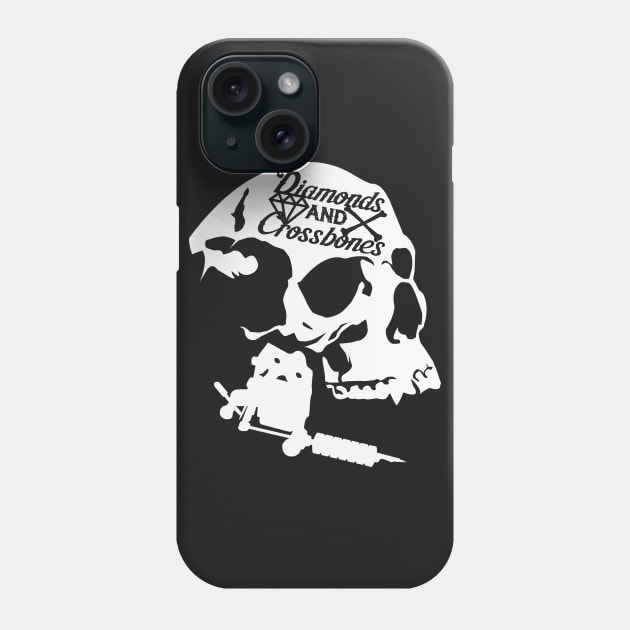 INK SKULL LOGO Phone Case by DIAMONDSANDCROSSBONES