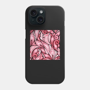 Colored Seamless Pattern with Floral Ethnic Motifs Phone Case