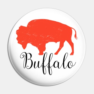 Buffalo New York WNY 716 BuffaLove Pattern White and Red Pin