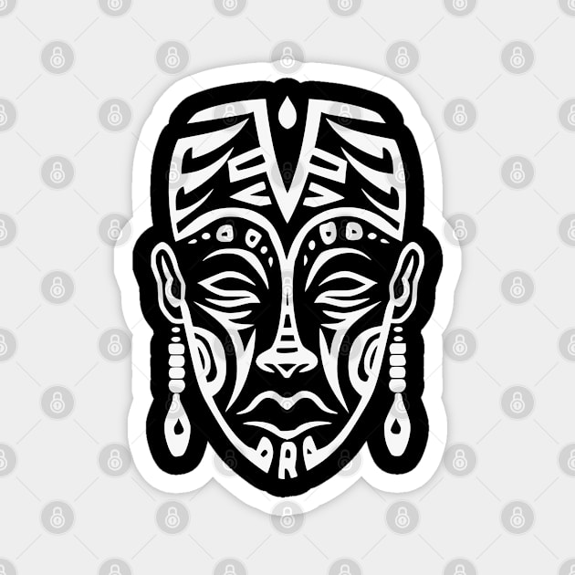 Afrocentric Mask Man Magnet by UrbanLifeApparel