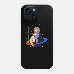 The fish fishing in space - Multitasking fish Phone Case