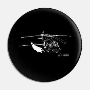 UH-1Y Venom Helicopter Pin