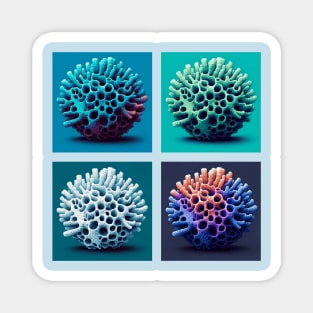 Pop Calcareous Sponge Art - Cool Underwater Magnet