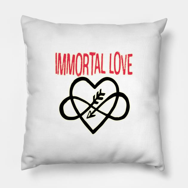 Immortal love Pillow by focusLBdesigns