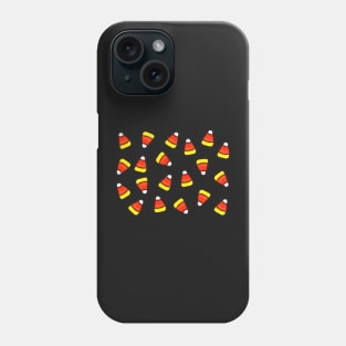 Candy Corn Pack and Pattern (Black) Phone Case