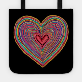Colorful heart design | Tote