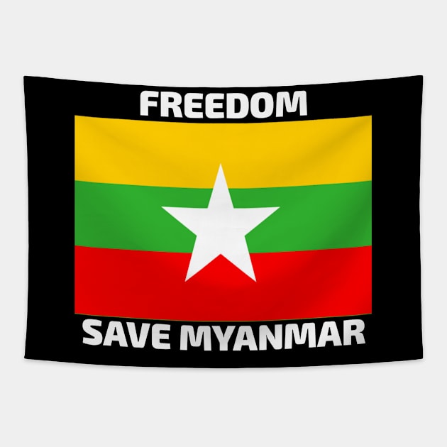 Save Myanmar Tapestry by Aisiiyan