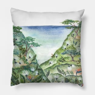 Jungle Watercolor Pillow