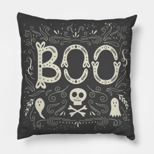 Halloween Ghost Doodle Pillow