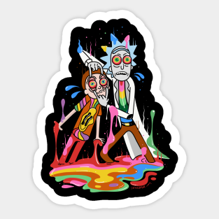 Official Rick And Morty And Pickle Rick Stickers Teepublic
