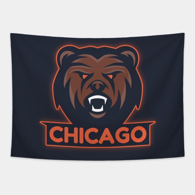 Chicago Football Tapestry by BVHstudio