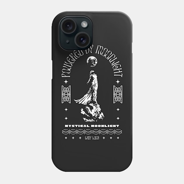 Asteroid Moon Lady (white print) Phone Case by CreatorJ