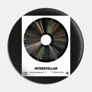 minimal_Interstellar Warp Barcode Movie Pin
