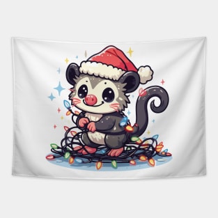 Cute Christmas Possum Tapestry