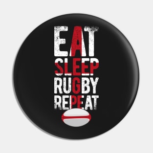 Eat sleep rugby repeat england rugby Pin