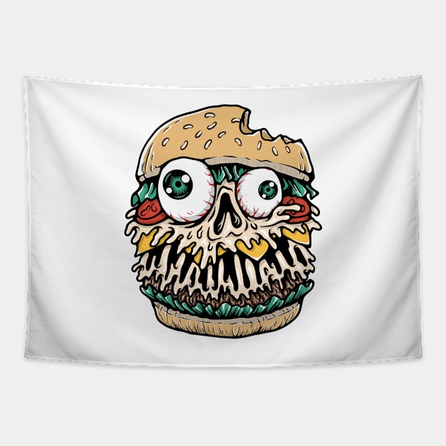 Hamburger Monster Tapestry by quilimo