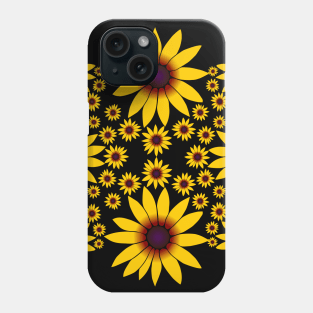 Yellow blooming coneflower floral pattern bloom flower Phone Case